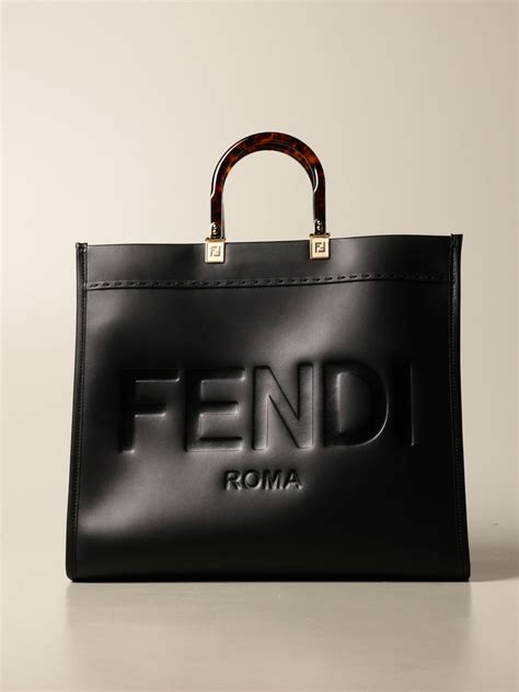 fendi big black bag|fendi shoulder bag black.